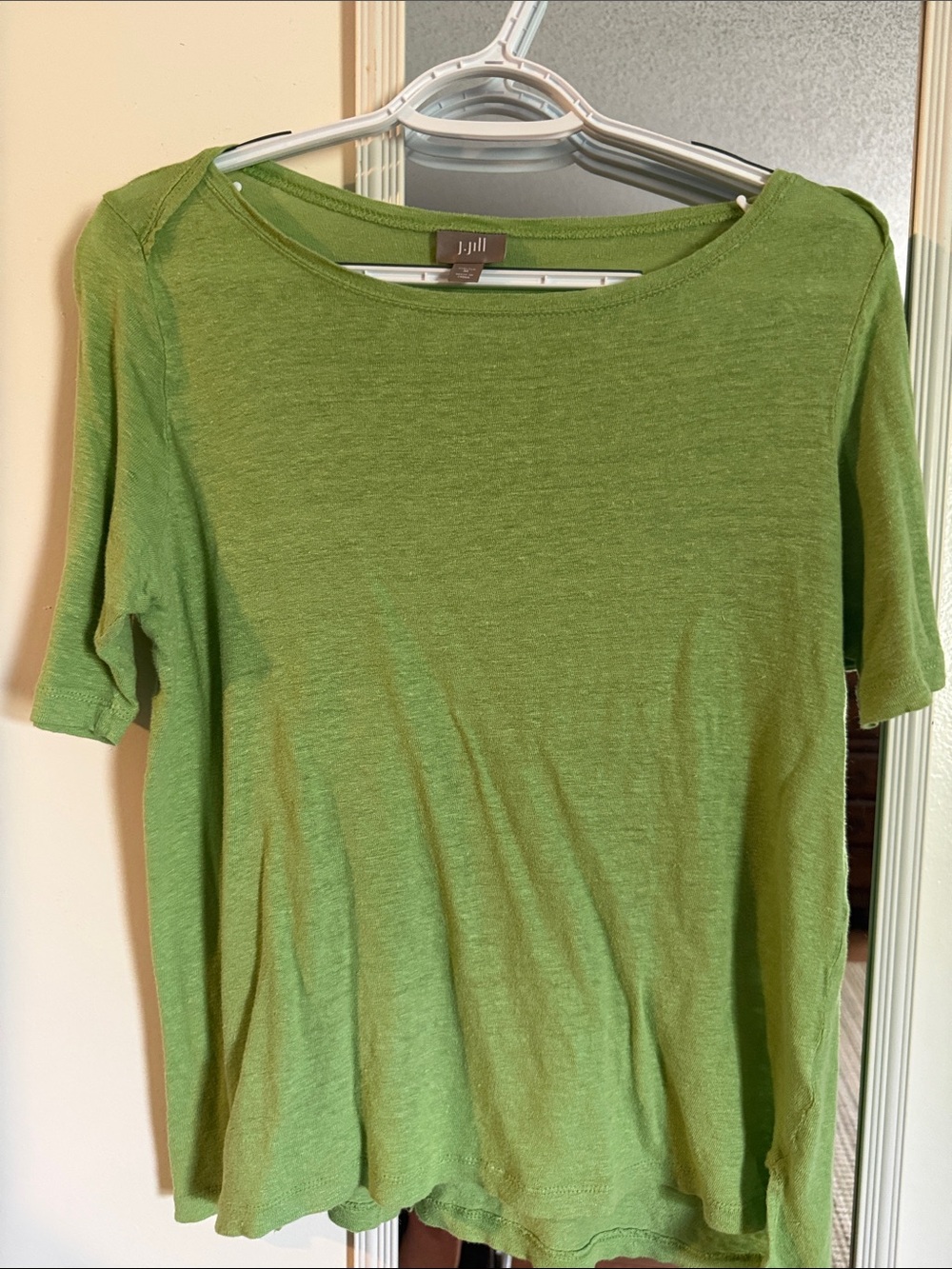 J. Jill Green Short Sleeve Linen Tee